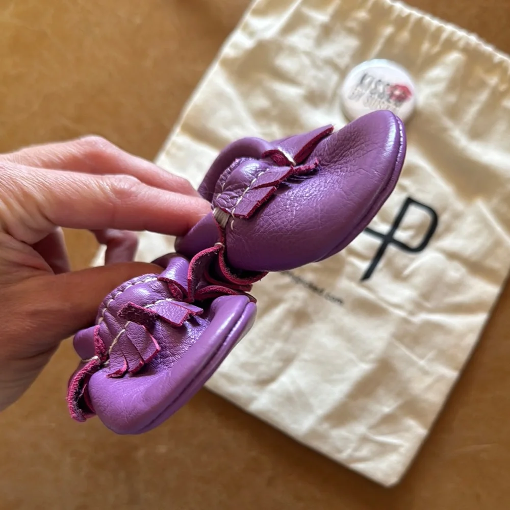 New Baby Freshly Picked Purple Kids Moccasins Sz 0